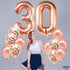 KatchOn Rose Gold 30 Balloon Numbers Set - Giant 40 Inch | 30th Birthday Decorations for Women with Confetti Balloons