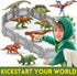 Oriate 12PCS Dinosaur Capture Fencing Accessories Playset, Plastic Fence Toys for Dino Fans, Suitable for Dinosaur World Figurines Educational Gift for Kids n Toddler 207-F