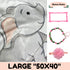 Baby Girl Milestone Blanket, Floral Elephant Design Soft Fleece Monthly Growth Blanket for Photos and Nursery Decor