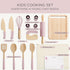 Set Wooden Cooking & Baking for Kids - Safe & Real Kitchen Tools Give Toddlers a Fun Cooking Experience - Durable