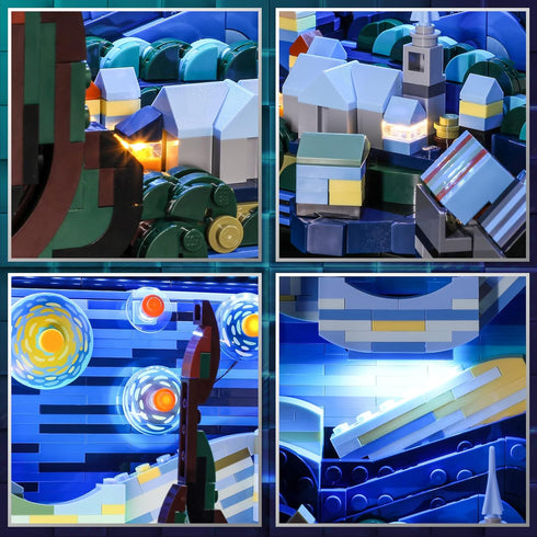 Vaodest LED Light for Lego 21333 Vincent Van Gogh - The Starry Night Model Set, LED Light Only