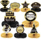 9PCS Gold Retirement Party Decorations - Centerpiece Honeycomb Glitter Table Toppers for Happy Retirement Supplies