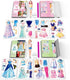 Magnetic Dress Up Paper Doll Playset - Pretend Play Game Travel Toys for Kids, Magnet Clothes Puzzles