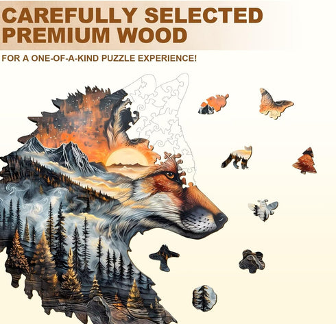 Sunset 150 11.4 11.4in Fox Puzzles Adults Gifts Wooden Pieces *