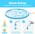 6ft Summer SLOOSH Splash Pad Sprinkler Mat - Tropical Leaves Outdoor Water Play Toys for Kids Dogs, Backyard Party