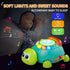 6 12 Tummy 12-18 6 7 8 9 10 1 2 Letapapa Baby Toys to Months, Time Toy for Months, Musical Turtle Crawling Toys