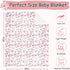 50 60 Inches Baby Blanket for Girls, Super Soft Double Layer Mink Blankets with Dotted Backing, Floral Newborn Nursery