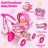 Set 3-5 4-6 5-7, Playset 11" 20PCS 2 3 4 5 Baby Doll Stroller Toys for Girls Toddlers Baby Doll with Doll, Bathtub