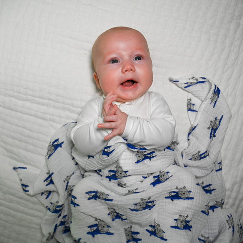 3 Pack 100% 47 47 Inches Cozy LollyBanks Muslin Swaddle Blanket, Muslin Cotton Soft Swaddle Blankets for Baby Boys, X
