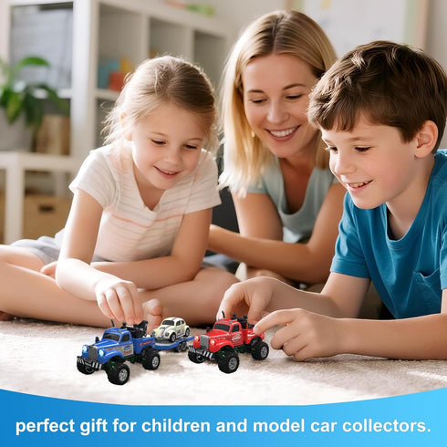 1:64 2.4Ghz 3-Speed 4-8 MOONTOY Scale Mini Alloy Truck RC Car with LED Lights, Remote and App Control Toy Car