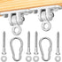 Jungle Gym Kingdom Swing Set Hangers - 2 Heavy Duty Brackets with Locking Snap Hooks for Indoor/Outdoor Use