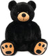 WEIGEDU Black Teddy Bear Stuffed Animals Plush Toys, Stuffed Black Bear, Teddy