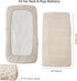 Pack 38"x26", 2 Pack 100% 360 BuLuTu Muslin N Play Mattress Sheets Mini Crib Fitted Sheets for Girls Boys, Cotton Soft