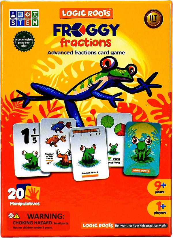 Froggy Fractions Math Games for Fourth Grade and up, 24 Fraction Manipulatives