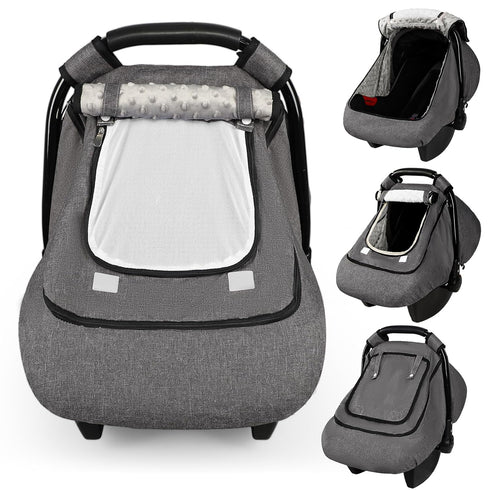 GFU Winter Baby Car Seat Cover Waterproof, Windproof Car Seat Covers for