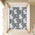 KICPOAY 52x28 Bunny Bow Flower Easter Toddler Bed Crib Sheets Baby Crib Sheets Cover for Soft Mini Crib Mattress