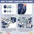 Blue Silver Balloon Arch Kit, Navy Blue Silver White Balloon Garland with Metallic Light blue silver Balloons Star Foil