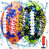 2 Pieces Waterproof Water Football for Kids, 9 Inch Beach Football for Pool Game, Dark Blue and Orange