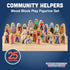Constructive Playthings 25-Piece Wooden Community Helpers Figurine Set, Inclusive Diverse Wood Toy for Kids 3+