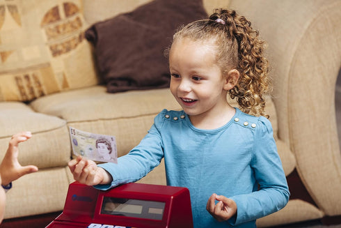 Counting 73 3+ Learning Resources Pretend & Play Calculator Cash Register with Canadian Currency, Classic Toy, Kids