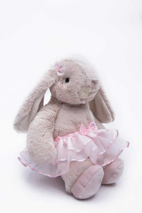 DILLY DUDU Ballerina/Ballet Bunny Plush Toy, Stuffed Animal Rabbit Doll 10-inch (Pink)