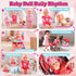 HuceePlay Set 3-5, 12.5" 2 Sets Playset 3 4 5 Baby Doll Stroller for Toddler Girls A Babydoll with Baby Doll