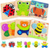 Bekayshad Wooden Puzzles - Toddler Toys for 1-3 Year Old Boys Girls, Animal Jigsaw Puzzles
