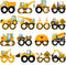 Funrous 32 Pcs Construction Theme Party Eyeglasses Dump Truck Cardboard Glasses Engineering