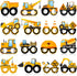 Funrous 32 Pcs Construction Theme Party Eyeglasses Dump Truck Cardboard Glasses Engineering