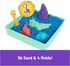 Kinetic Sand Sandbox Set, 1lb Blue Play Sand with 4 Molds and Tools, Sensory Toys for Kids Ages 3+