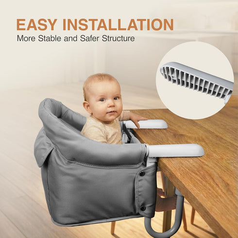 6-36 Portable Hook on High Chair for Baby & Travel Toddler from Months Clip on Baby Seat for Table Fast Table Chair
