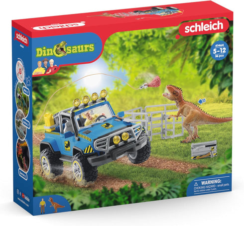 15PC Playset Set 4+ 41464 Schleich Dinosaur - Dinosaur Toy Truck & Outpost - Includes Realistic Dino Figurine, Action