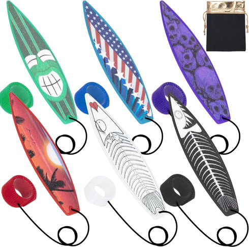 Finger Surfboard for Car Ride, 6PCS Mini Surfboard for Kids, Wind Surfboard Fingerboard with Receive Bag