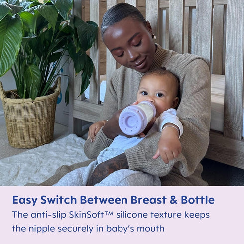 MAM 5oz Easy Start Anti-Colic Baby Bottles, Slow Flow, Breastfeeding-Like Silicone Nipple, BPA-Free