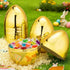 6 10'' JOYIN Pcs Gold Jumbo Easter Eggs, Fillable Metallic Large Plastic Eggs for Easter Themed Hunt Basket Stuffers