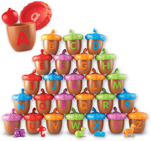 Learning Resources Alphabet Acorns Activity Set - ABC Puzzle, Preschool Learning Activities,