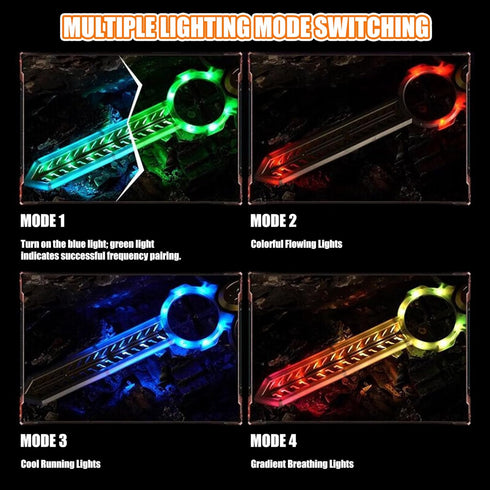 Virellia 3 Upgraded Flying Sword RC Drone with Colorful LED Lights, ABS Metal Remote Control Airplane with Hand Gesture