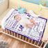 50x40inch D-Story Personalized Baby Blankets with Names, Custom Baby Girls Blanket Initial Swaddle Blanket