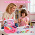 8-12, 1200 6 7 8 9 10 11 12 13 Bracelet Making Kit Gift for Girls Ages Colorful Elastic Cloth Rubber Loom Bands Weaving