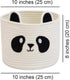 T&T Homewares Small Cute Panda Bear Basket for Kids Room Decor, Baby Shower, Baby Laundry Organizer