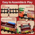 Garbo Star Set 4-8,Smokes,Christmas Set 3 4 5 6 7 8+ Train for Kids Ages Train with Smokes Lights and Sound Classic