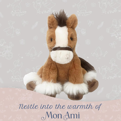 10-Inch MON AMI Truffles The Horse Stuffed Pony Toy for Boys & Girls | Soft Farm Plush Horse | Playtime Companion |
