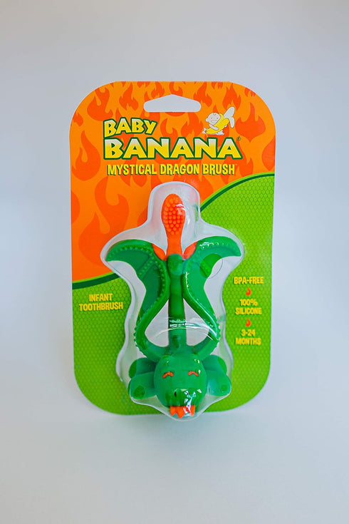 Baby Banana - Mystical Dragon Toothbrush, Training Teether Tooth Brush for Infant, Baby, and Toddler