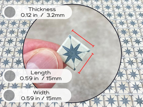 150 Pcs Dollhouse Flooring, 1:12 Scale Miniature Checkerboard Floor Tiles