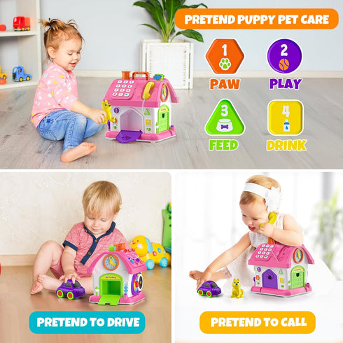 1 1st 12-18 1-2 Hurdaos Montessori Toys for Year Old Girls, Present First Birthday Gifts for One Year Old Girl Baby