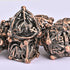 DND Metal Dice Set, UBEUCK 7PCS Skull and Dragon Dice for Dungeons & Dragons, Ancient Red Copper