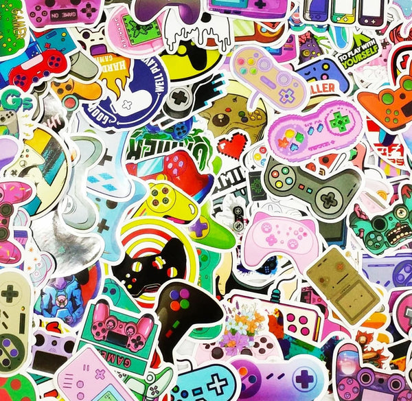 100 Pcs Video Game Water Bottle Stickers for Boys - Gaming Gamer Stickers.