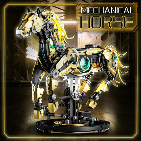 PLAYBRIX Sets, 8-14 (1055PCS) Mechanical Horse Building Compatible with Lego Animals, Animal Collection Toy, Home