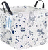 LANGYASHAN Square Storage Baskets, Waterproof Canvas Children Laundry Nursery Hamper for Shelves, Toy Organizer