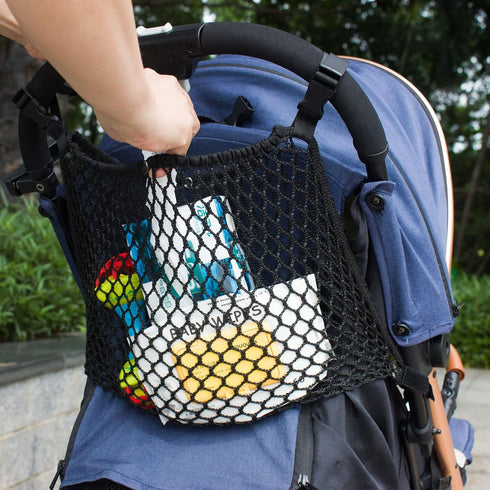 Stroller Organizer, Extra Storage Space for Diapers & Toys, Non-Slip Adjustable Straps for Parents